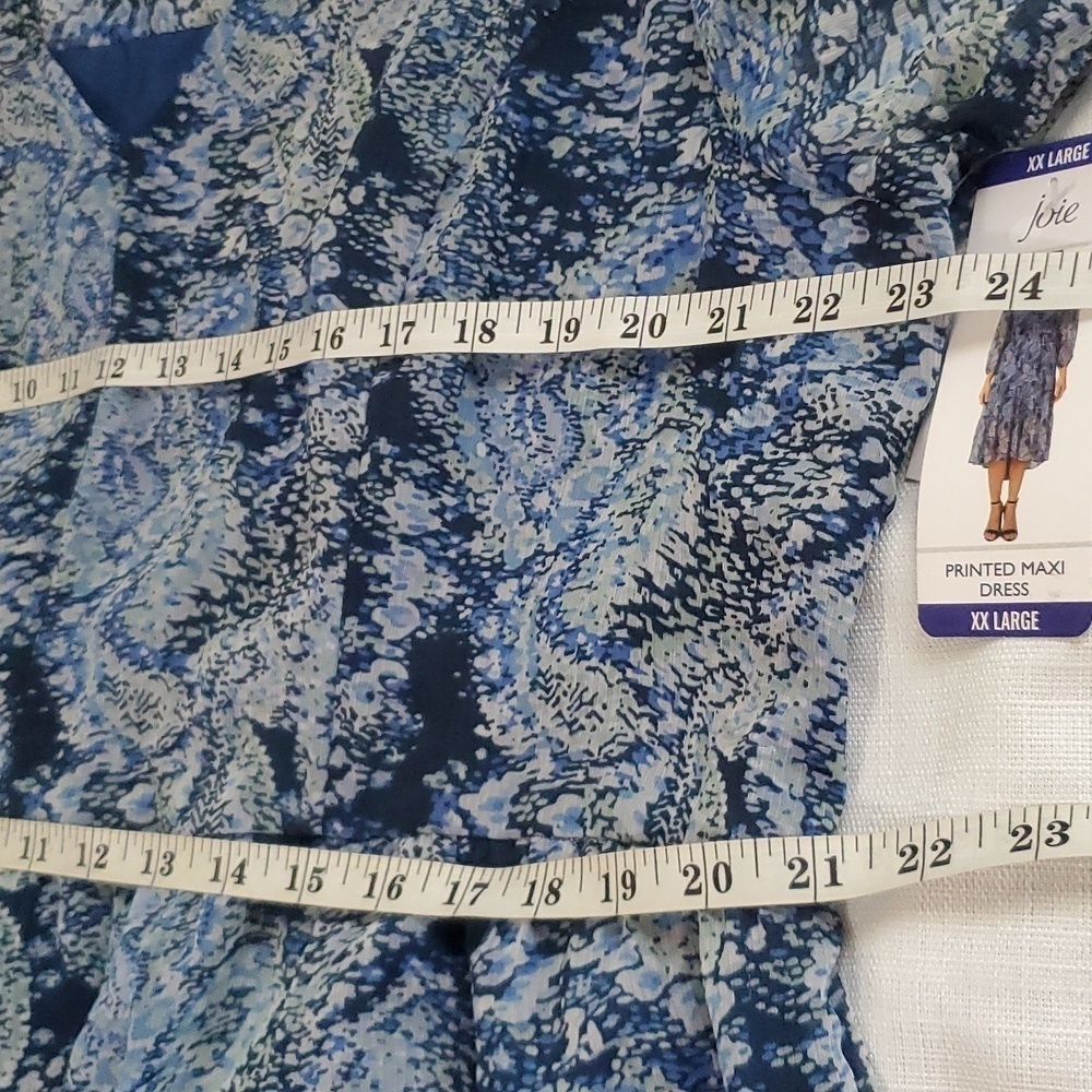 NWT Joie Parisian Paisley Printed Blue Boho Dress Size XXL - Picture 12 of 13